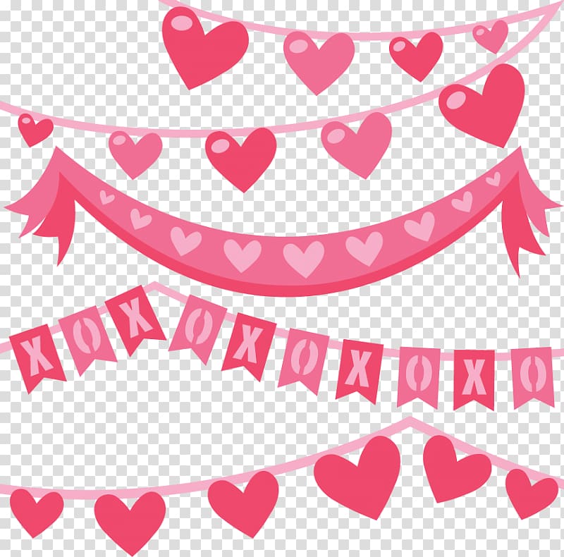 Valentine\'s Day Heart , banners background transparent background PNG clipart