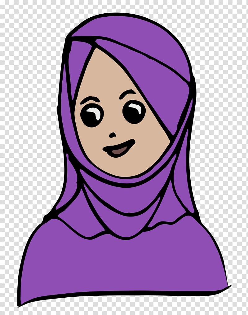 Headscarf , colored girl transparent background PNG clipart