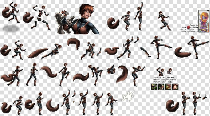 Squirrel Girl Marvel: Avengers Alliance Howard the Duck PlayStation 3, sprite transparent background PNG clipart