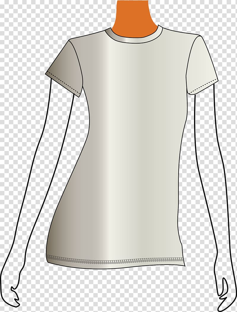 Printed T-shirt Clothing, Ladies T-shirt material transparent background PNG clipart