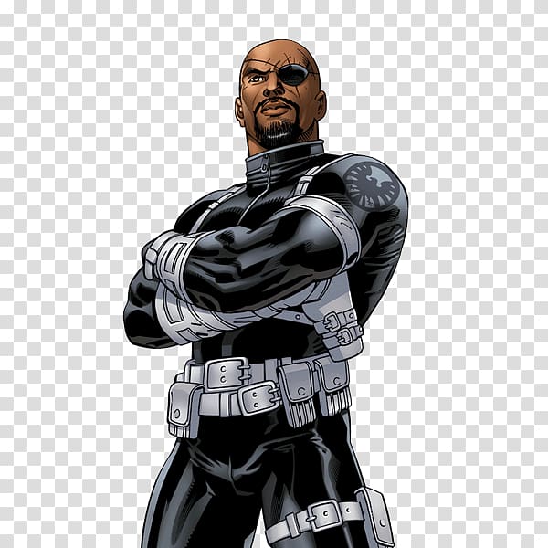 Samuel L. Jackson Nick Fury Marvel Avengers Assemble Captain America Iron Man, samuel l jackson transparent background PNG clipart