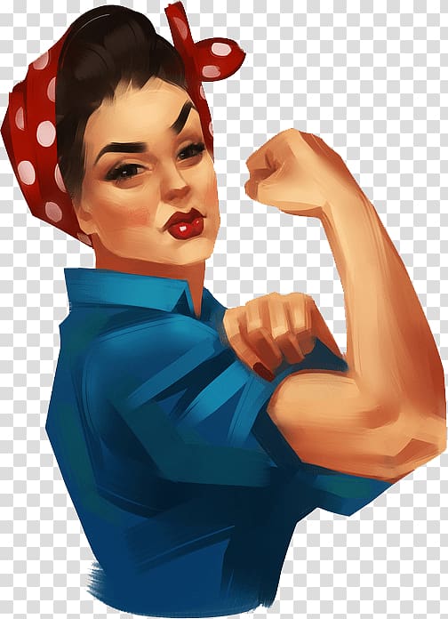 Woman flexing her biceps illustration, Oprah Winfrey We Can Do It! Woman  Female Girl power, powerful woman transparent background PNG clipart