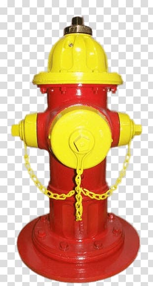 red and yellow fire hydrant, Red and Yellow Fire Hydrant transparent background PNG clipart