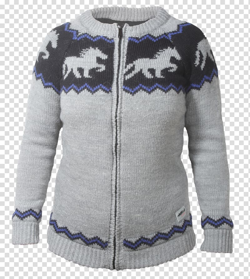 Icelandic horse Cardigan Hoodie Sweater, sweater transparent background PNG clipart