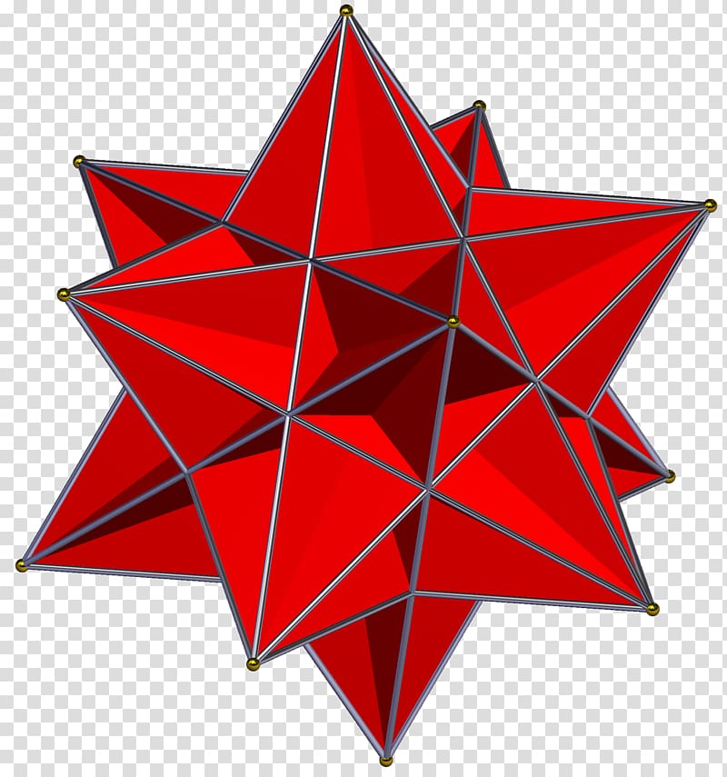 Great icosahedron Regular icosahedron Great stellated dodecahedron Polyhedron, Kepler Triangle transparent background PNG clipart