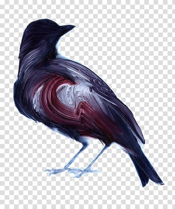Bird Painting Artist Illustrator Illustration, Cartoon Crow transparent background PNG clipart