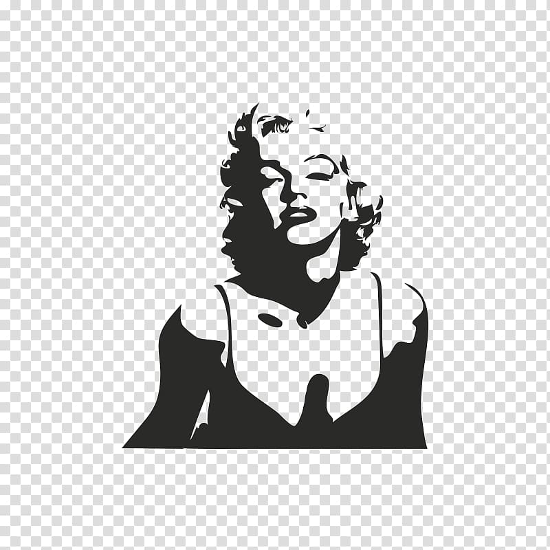 Marilyn Monroe Silhouette Wall decal Canvas Painting, marilyn monroe transparent background PNG clipart