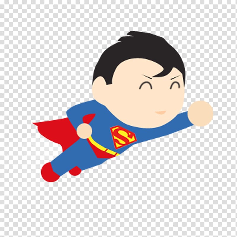 DC Superman flying illustration, Flat design, Flying Superman transparent background PNG clipart