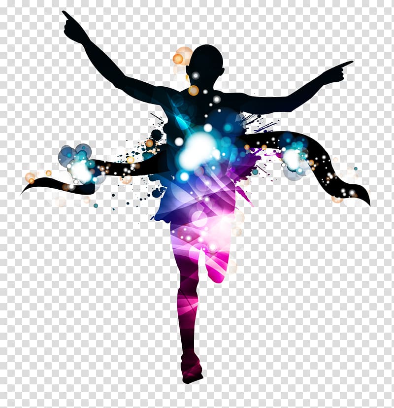 runner reaching finish line with bokeh lights , China Unicom Mobile Phones, Free running silhouette pattern pull transparent background PNG clipart