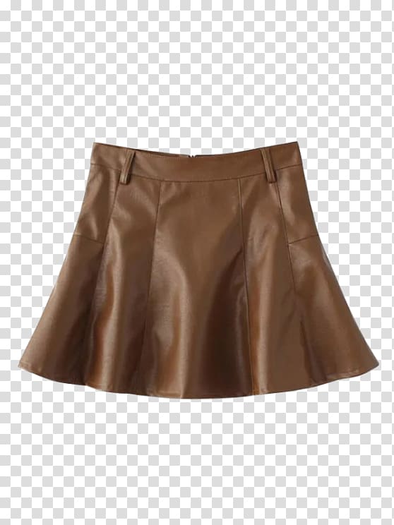 Skirt Waist Satin Brown, Pu Leather transparent background PNG clipart