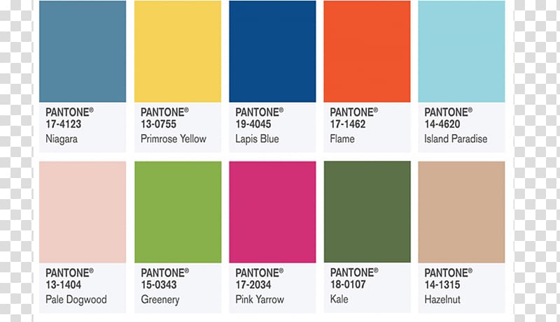 Pantone New York Fashion Week New York City Color Palette, trend colors transparent background PNG clipart