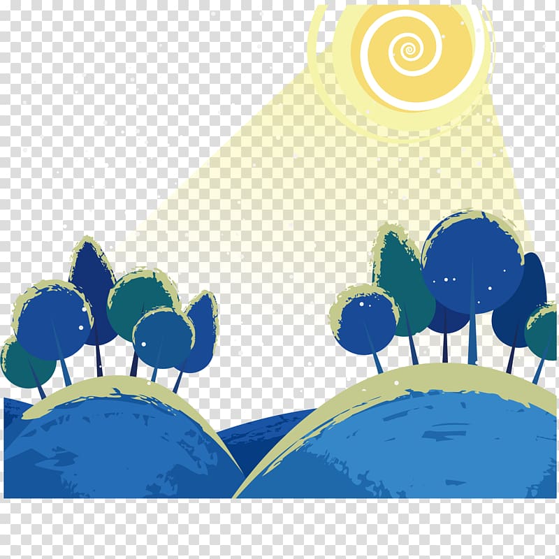 Illustration night sky grove transparent background PNG clipart