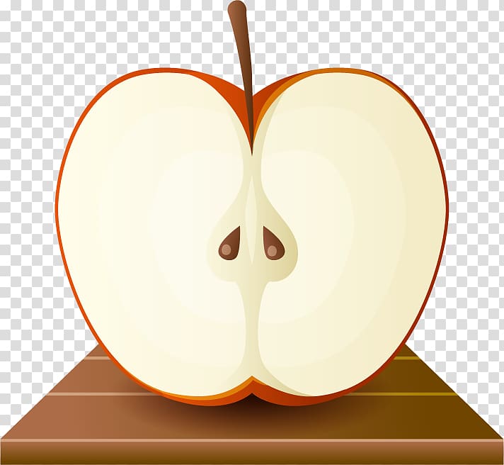 Apple Fruit Slice, cut apple transparent background PNG clipart