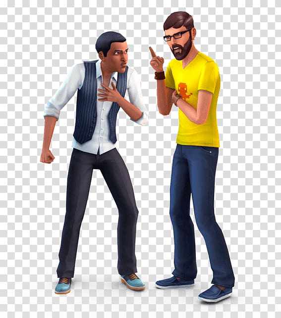 two men arguing 3D characters, The Sims Guys Arguing transparent background PNG clipart