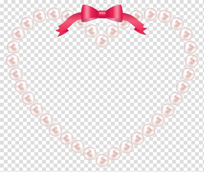 Earring Pearl necklace, White pearl necklace transparent background PNG clipart