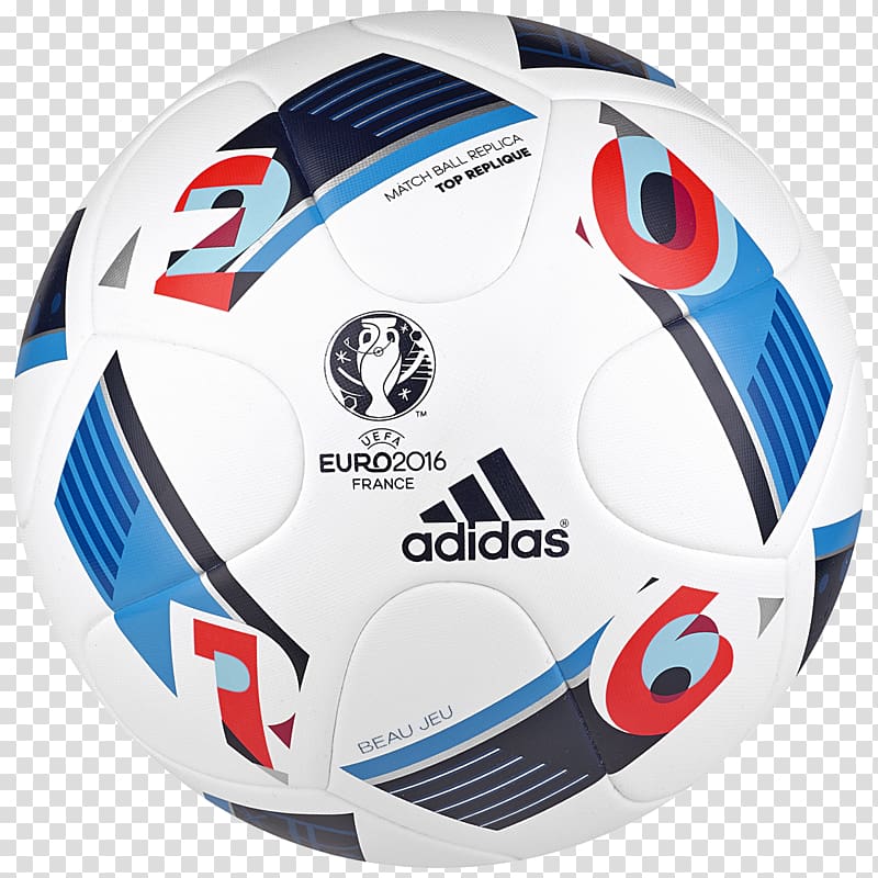 white and blue Adidas volleyball, UEFA Euro 2016 Final Football Adidas, Euro Cup 2016 France Ball transparent background PNG clipart