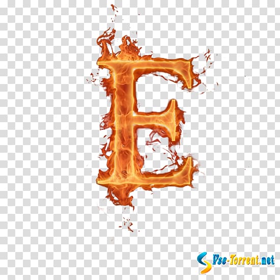 Orange flamed letter E illustration, Letter Alphabet Fire Smoke Flame ...