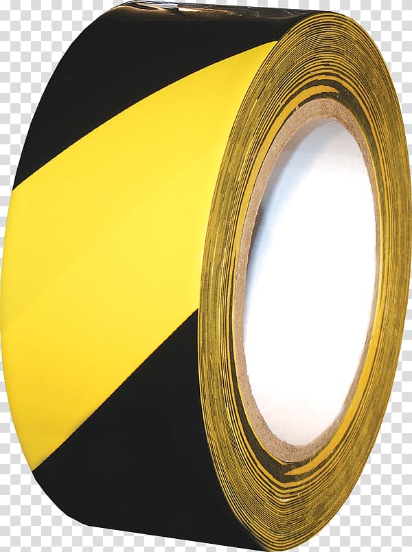 Adhesive tape Floor marking tape Barricade tape Yellow Gaffer tape, caution tape transparent background PNG clipart