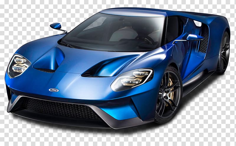 blue and black Ford GT coupe, Ford GT40 Car 2017 Ford GT, Ford GT Blue Super Car transparent background PNG clipart