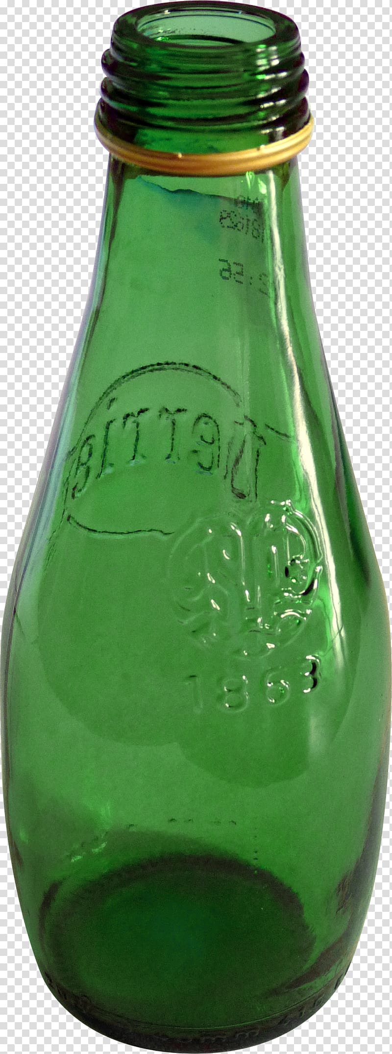 Beer Glass bottle, Green glass bottles transparent background PNG clipart