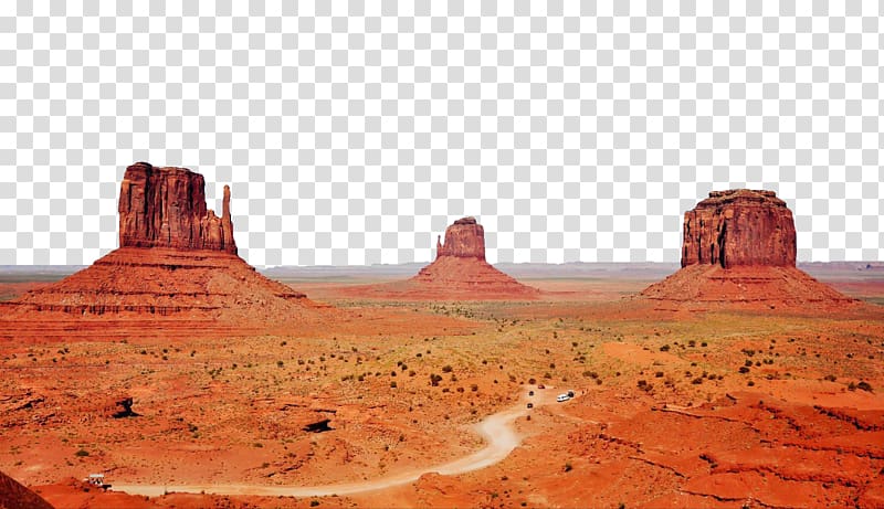 Monument Valley Navajo Tribal Park West and East Mitten Buttes Totem Pole Oljato, Antelope Canyon Horseshoe Bend Landscape transparent background PNG clipart