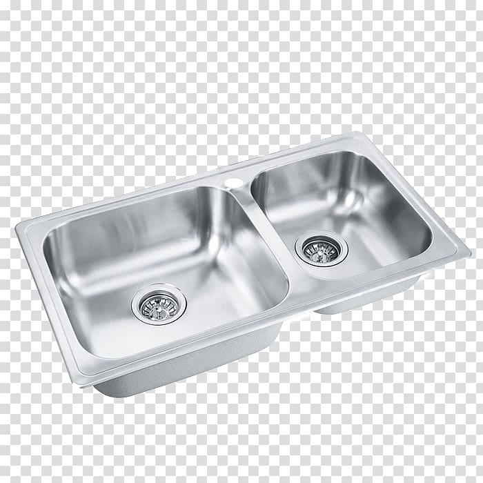 Sink Kitchen Stainless steel Moen Du0159ez, Stainless steel kitchen sink dual slot Package transparent background PNG clipart
