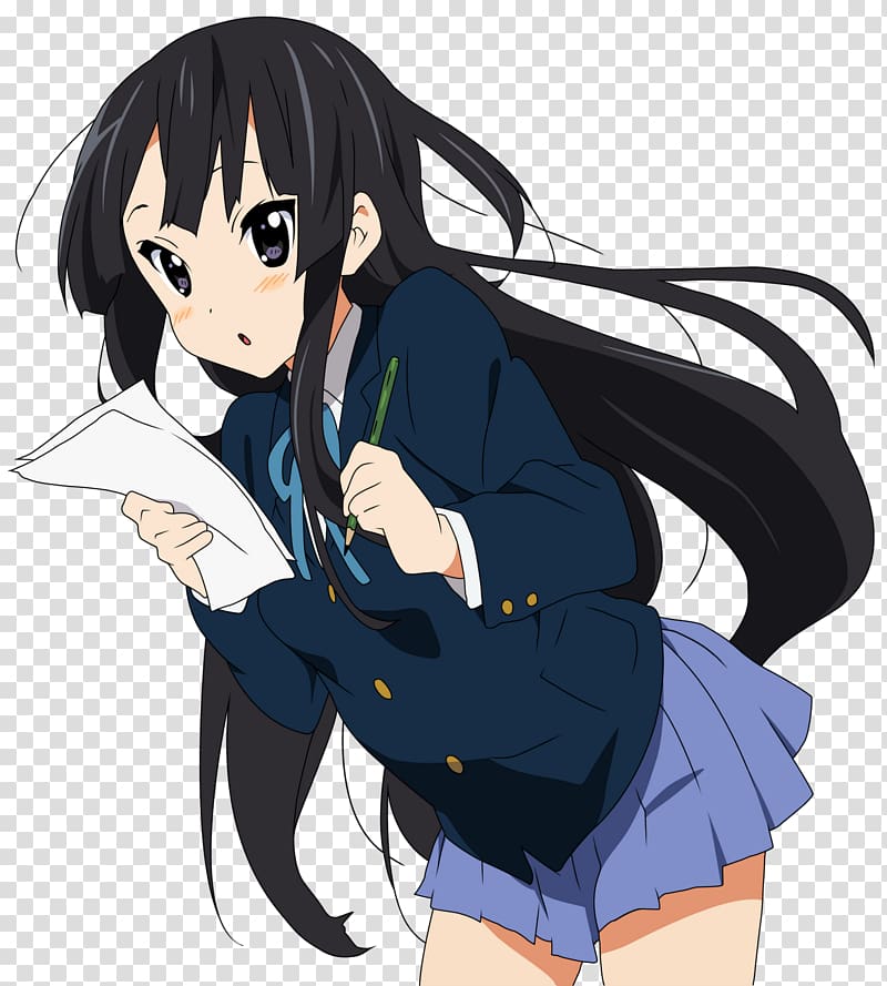 Mio Akiyama K-On! Anime NO, Thank You!, Anime transparent background PNG  clipart