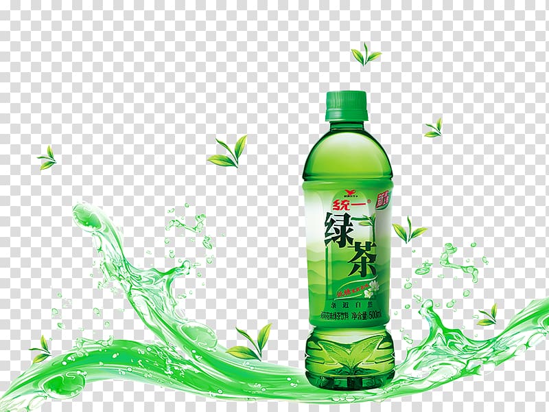 Green tea Advertising Drink Uni-President Enterprises Corporation, Unified green tea beverage transparent background PNG clipart