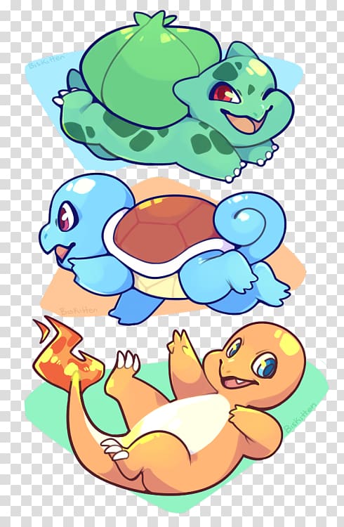 Pikachu Squirtle Kanto Charmander Bulbasaur, cute ice cream transparent background PNG clipart