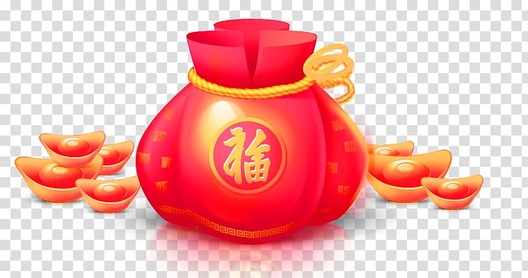Chinese New Year Bag Poster Chinese zodiac, purse transparent background PNG clipart