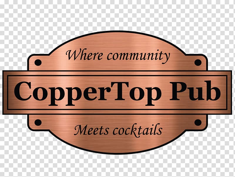 Copper Top Pub Logo Chillicothe Road Label Font, apetizers transparent background PNG clipart