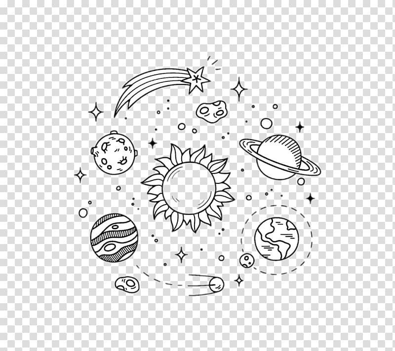 Drawing Doodle Art, planet transparent background PNG clipart