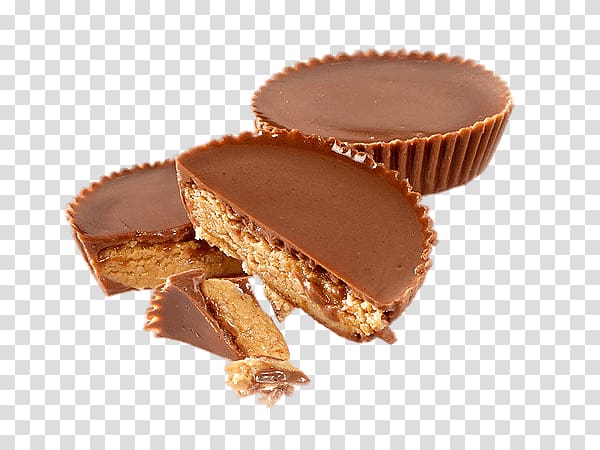 sliced baked breads, Split Reese's Peanut Butter Cups transparent background PNG clipart