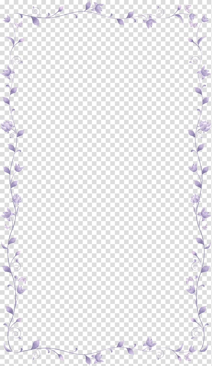 blue-purple flowers border transparent background PNG clipart
