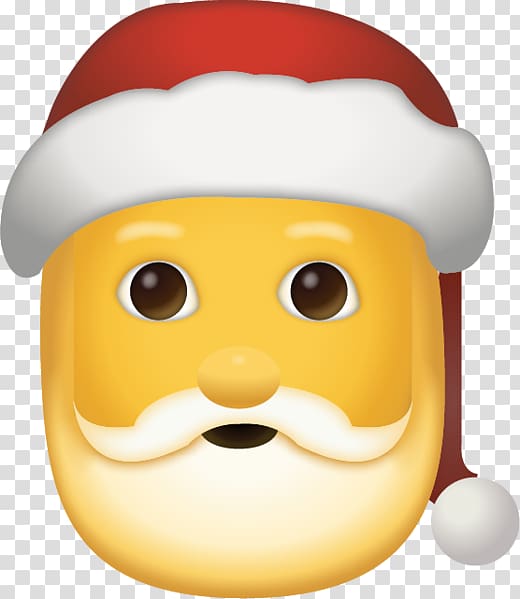 Smiley Santa Claus Mrs. Claus Emoji Emoticon, smiley transparent background PNG clipart