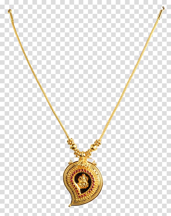 Locket Necklace Jewellery Kundan Mangala sutra, necklace transparent background PNG clipart