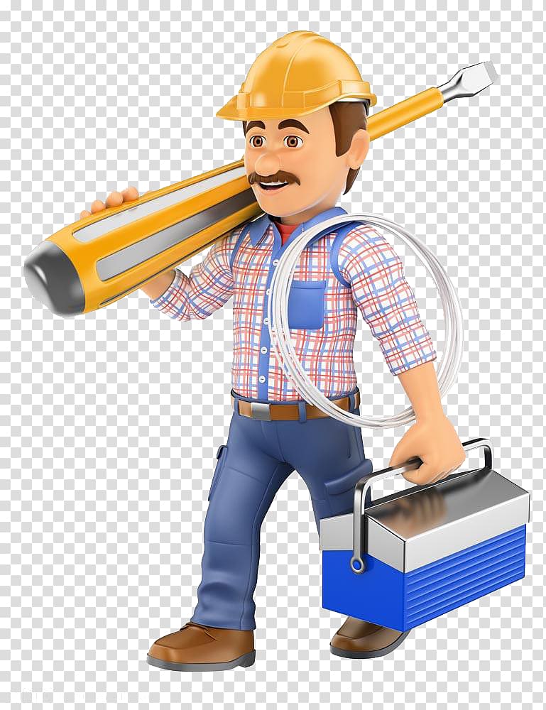 repairman , 3D computer graphics , A man transparent background PNG clipart