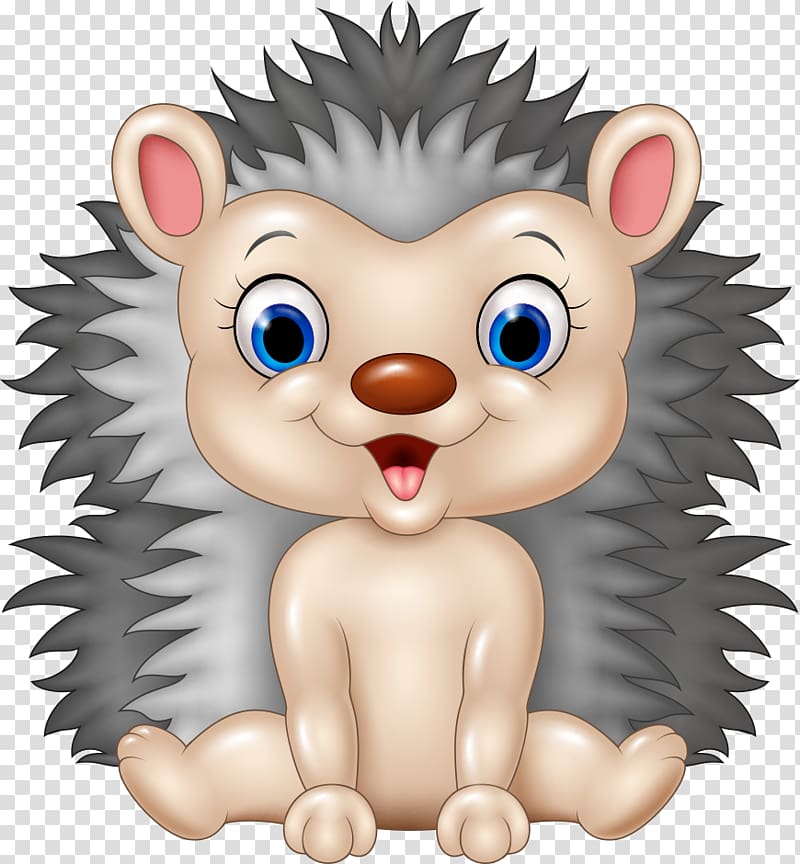 Hedgehog Cartoon Illustration, Cute cartoon hedgehog transparent background PNG clipart