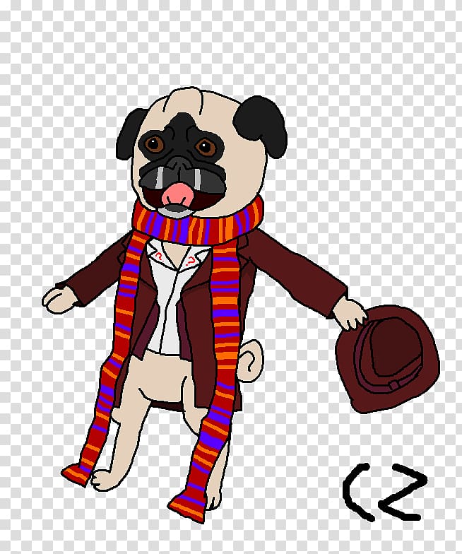 Pug Puppy Dog breed Toy dog Leash, Fourth Doctor transparent background PNG clipart