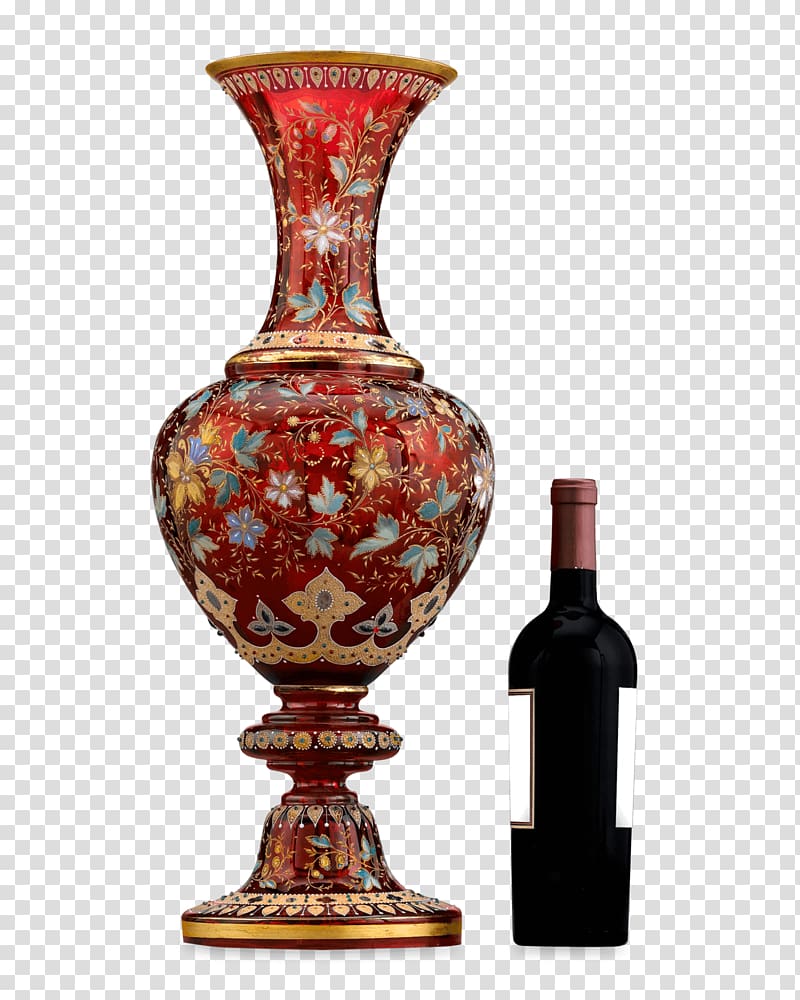 Vase Ceramic Mosser Glass Uranium glass, vase transparent background PNG clipart