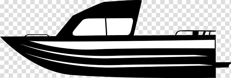 fishing boat clipart black and white