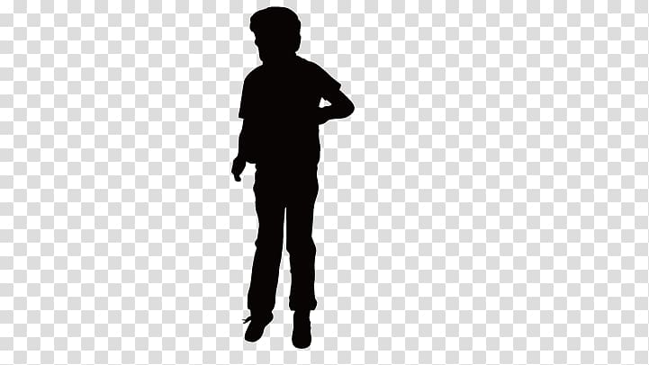Silhouette Man, Man standing transparent background PNG clipart