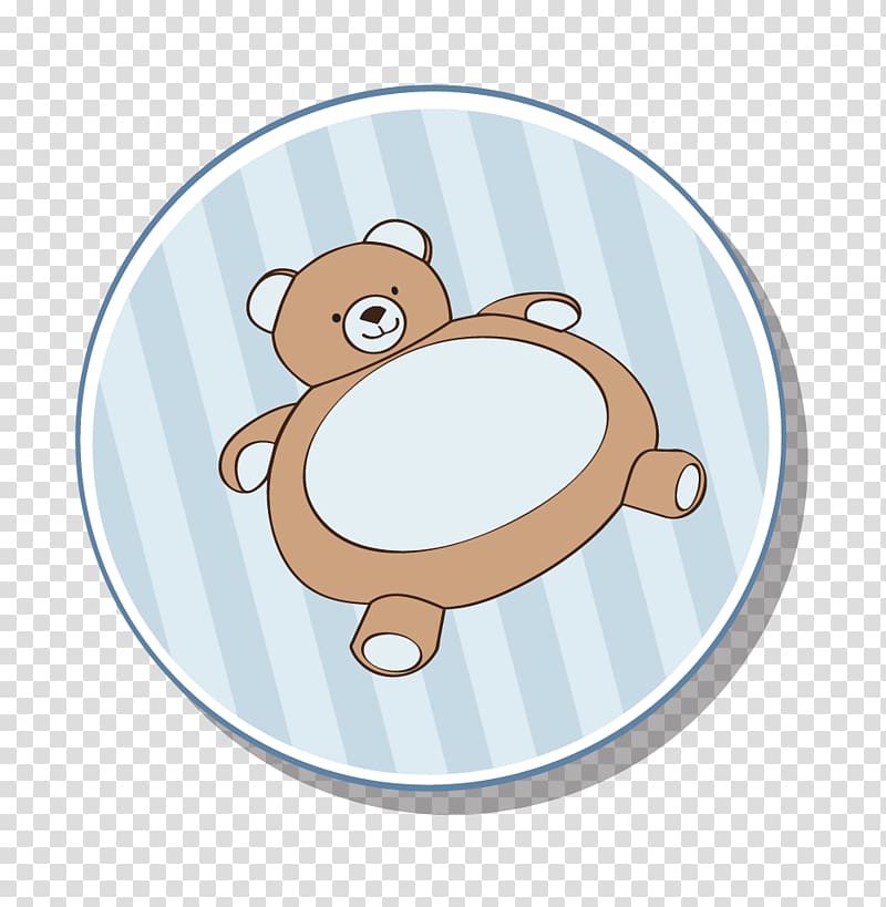 Cartoon Adobe Illustrator, Round cartoon bear pattern transparent background PNG clipart