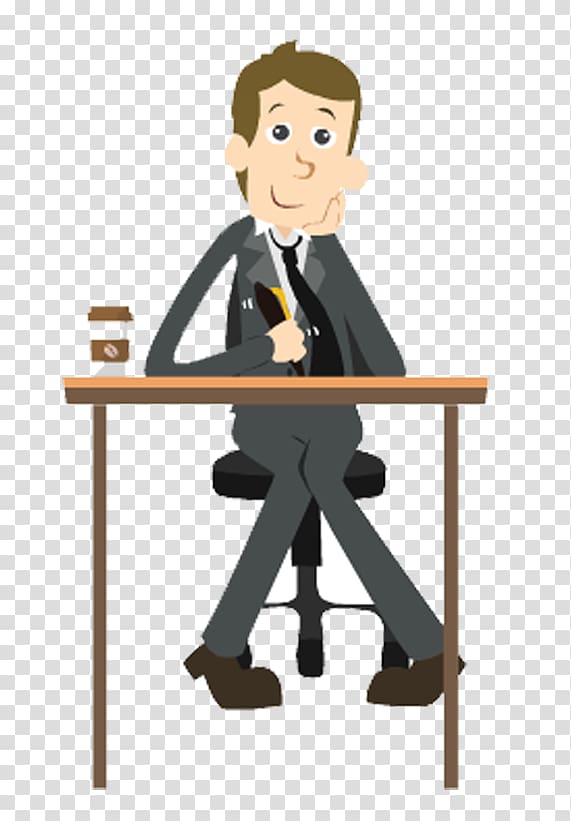 man writing on desk , Business Man Animation, business man transparent background PNG clipart