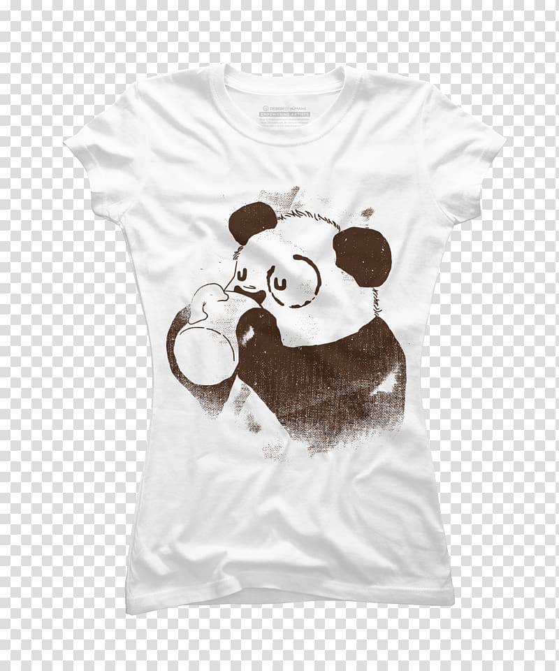 T-shirt Hoodie Giant panda Design by Humans, hand-painted panda transparent background PNG clipart