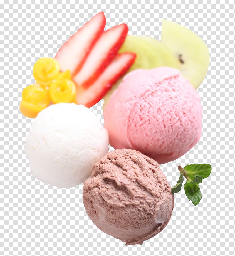 Ice cream Smoothie Sorbet Frozen yogurt, Ice cream snowball dessert transparent background PNG clipart