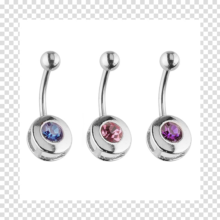 Earring Body Jewellery Surgical stainless steel Gemstone, Jewellery transparent background PNG clipart