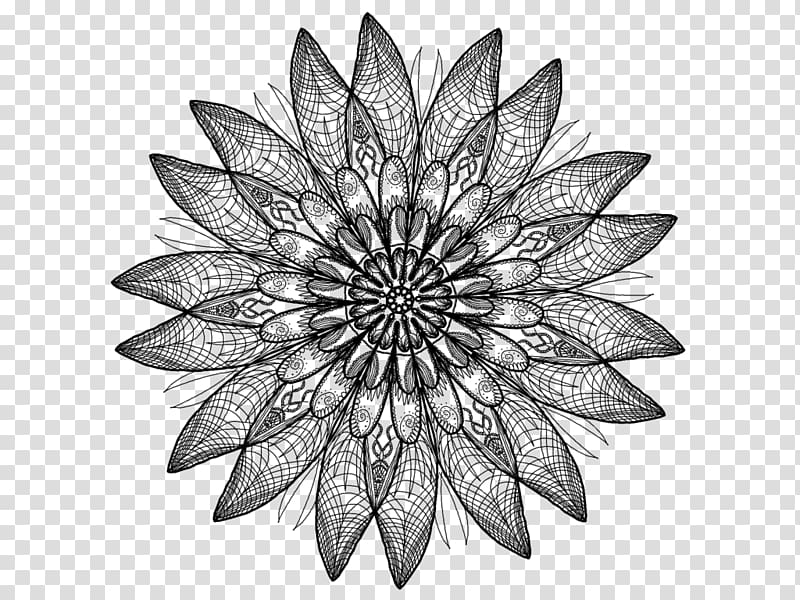Floral symmetry Drawing, symmetric transparent background PNG clipart