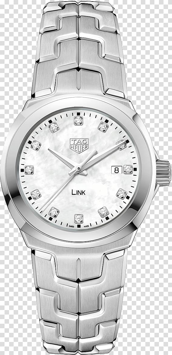 TAG Heuer Watch Quartz clock Nacre Swiss made, ceramic stone transparent background PNG clipart