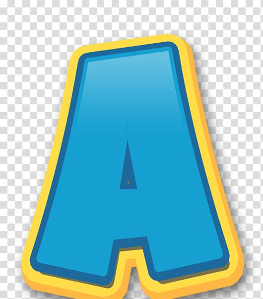 blue the letter A with yellow shadow logo, Alphabet Letter Patrol N Ñ, logo patrulha canina transparent background PNG clipart